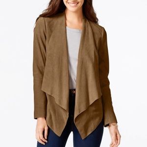 MICHAEL Michael Kors 100% Goat Suede Chocolate Brown Cardigan